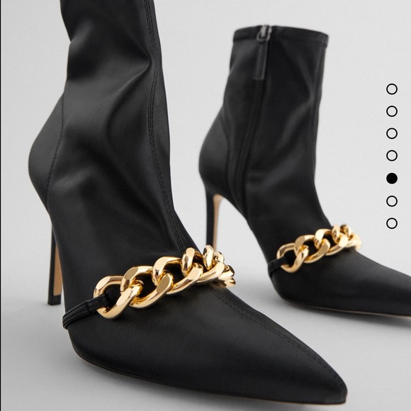 Zara Shoes - Zara Chain Trim Ankle Booties
